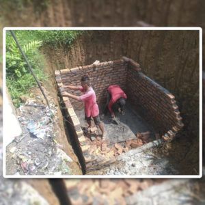 Acción Papalagi en Nepal, construcción saneamiento colegio de la comunidad rural Kalesti